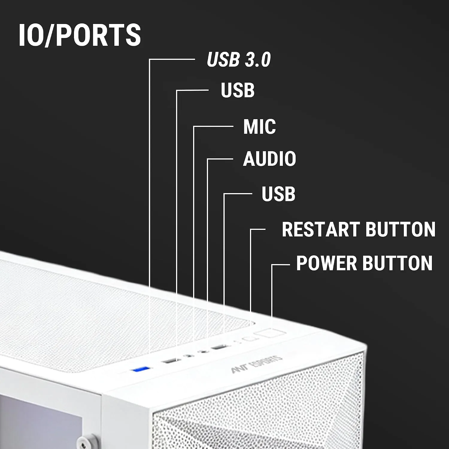 Ant Esports Gmaing Cabinet Elite 1200 White view 3